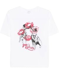 McQueen - Dalmatian-Print T-Shirt - Lyst