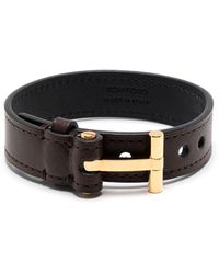 Tom Ford - T-fastening Leather Bracelet - Lyst