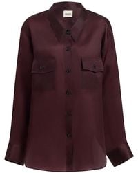 KHAITE - Matteo Relaxed Fit Silk Organza Shirt - Lyst