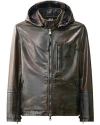 C.P. Company - Leather Goggle Jacket - Lyst