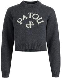 Patou - Logo And Jp Monogram Intarsia Wool And Cashmere Jumper - Lyst