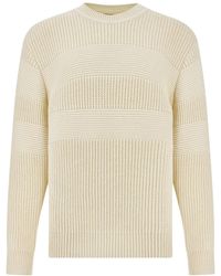 Paul & Shark - Crewneck Wool Sweater With Maxi Stripe Effect - Lyst