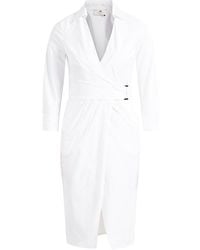 Elisabetta Franchi - Stretch Cotton Dress - Lyst