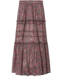 Isabel Marant - Volomia Cotton Voile Floral Print Skirt - Lyst