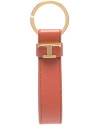 Tod's - Letter-charm Leather Keyring - Lyst