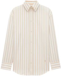 Saint Laurent - Striped Cotton Cassandre Shirt Clothing - Lyst