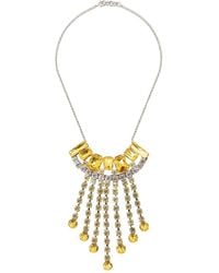 Dries Van Noten - Statement Brass Necklace With Strass Charms - Lyst
