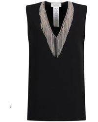 Sportmax - Sleeveless Top With Rhinestones - Lyst