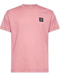 Stone Island - Logo Cotton T-Shirt - Lyst