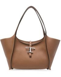 Tod's - T Timeless Small Leather Shopping Bag - Lyst