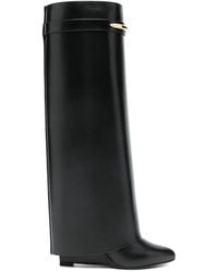 Givenchy - Shark Leather Knee Boots - Lyst