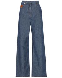 Fendi - Ff Chambray Long Jeans - Lyst