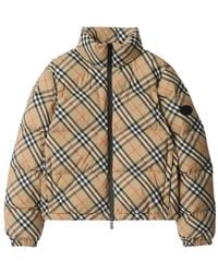 Burberry - Check Ambleside Puffer Jacket - Lyst