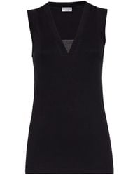 Brunello Cucinelli - Cotton Blend Tank Top - Lyst
