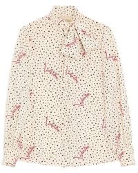 Valentino Garavani - Silk Crepe De Chine Shirt Bollicine Plusdepois - Lyst