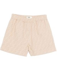 Fendi - Ff Denim Chambray Shorts - Lyst
