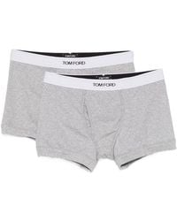 Tom Ford - Set Of 2 Cotton Boxers With Logo Elastic - Lyst