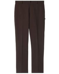 Burberry - Cotton Twill Slim Chinos - Lyst