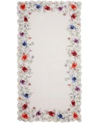 Faliero Sarti - Primrose Wool Stole With Floral Embroidery - Lyst