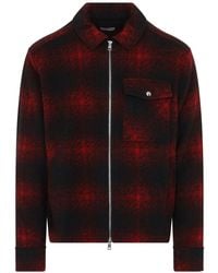 Moncler - Overshirt With Zip Check Pattern - Lyst