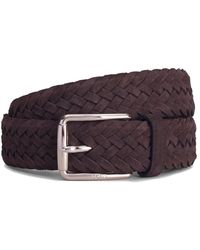 Tod's - Woven Suede Belt With Branded Metal Buckle Accessories - Lyst