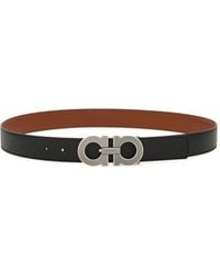 Ferragamo - Gancini Reversible And Adjustable Belt Accessories - Lyst