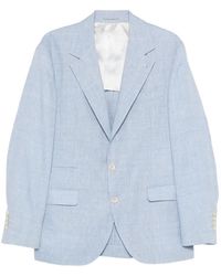 Brunello Cucinelli - Single-Breasted Blazer Jacket - Lyst