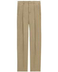 Saint Laurent - Wool Gabardine Trousers - Lyst