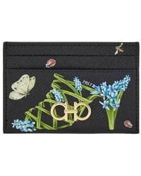 Ferragamo - Gancini Card Holder With Floral Print - Lyst