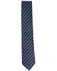Giorgio Armani - Pure Silk Tie With Diagonal Jacquard Stripes - Lyst