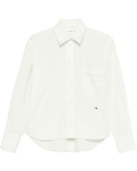 Victoria Beckham - Vb Embroidery Cropped Shirt - Lyst