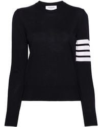 Thom Browne - Wool 4-Bar Relaxed Pullover - Lyst