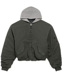 Balenciaga - Hooded Standard Canvas Bomber Jacket - Lyst
