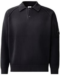 C.P. Company - C.P.Company Total Eclipse Chenille Polo - Lyst