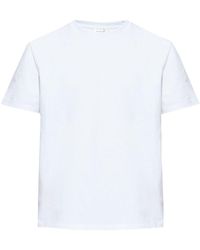 Saint Laurent - Crewneck Cotton T-shirt - Lyst