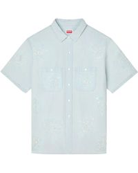 KENZO - Cartoon' Embroidered Short Sleeve Shirt - Lyst
