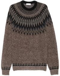 Roberto Collina - Fair Isle Wool Crew Neck Sweater - Lyst