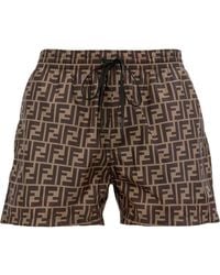 Fendi - Ff Motif Swim Shorts - Lyst
