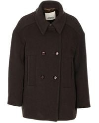 Isabel Marant - Double-Breasted Coat With Structured Collar - Lyst