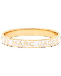 Marc Jacobs - Women The Medallion Large Bangle Cream - Lyst
