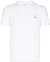 Polo Ralph Lauren - Logo-embroidered Classic-fit Cotton And Linen-blend T-shirt X - Lyst