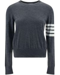 Thom Browne - Wool 4-Bar Relaxed Pullover - Lyst