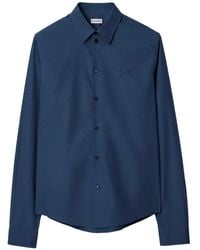 Burberry - Logo Embroidered Shirt - Lyst