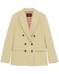 Etro - Fitted Double-Breasted Jacket With Paisley Pattern - Lyst