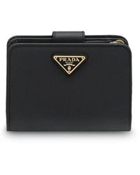 Prada - Small Saffiano Leather Wallet - Lyst