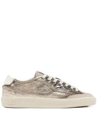 Autry - Windscape Cracked-Leather Suede Sneakers - Lyst