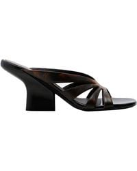 Dries Van Noten - Distressed-Effect Leather Wedge Mule - Lyst