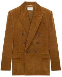 Saint Laurent - Double-Breasted Blazer - Lyst