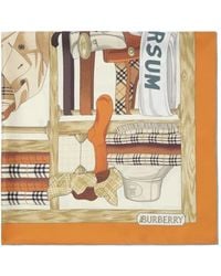 Burberry - Wardrobe Silk Scarf - Lyst