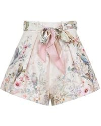 Zimmermann - Rebellion Silk And Cotton Shorts - Lyst